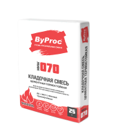 Кладочная смесь цементная термостойкая ByProc MMW-070 25 кг.